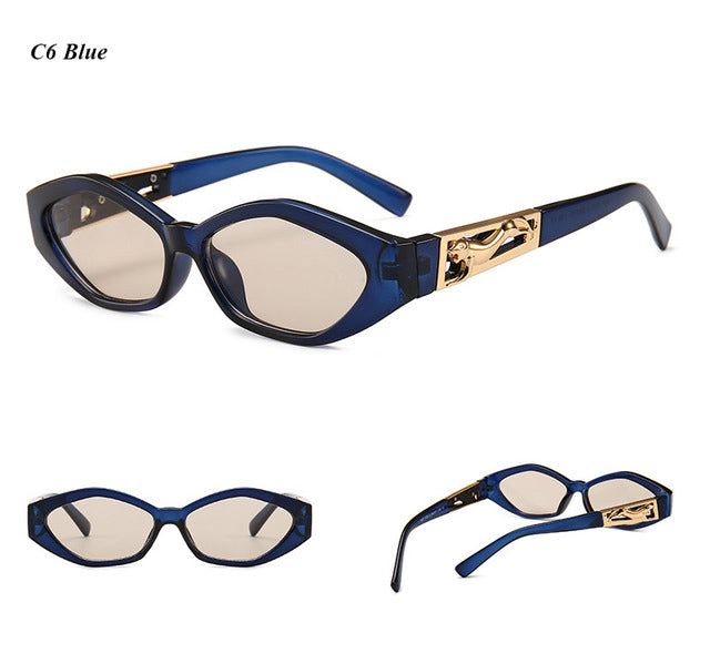 mimiyou Retro Cat Eye Sunglasses Women Golden Leopard Sun Glasses Lady Vintage Fashion Glasses Shades Brand Design Design Oculos