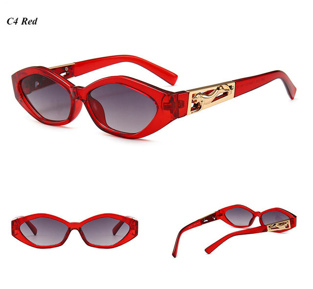 mimiyou Retro Cat Eye Sunglasses Women Golden Leopard Sun Glasses Lady Vintage Fashion Glasses Shades Brand Design Design Oculos