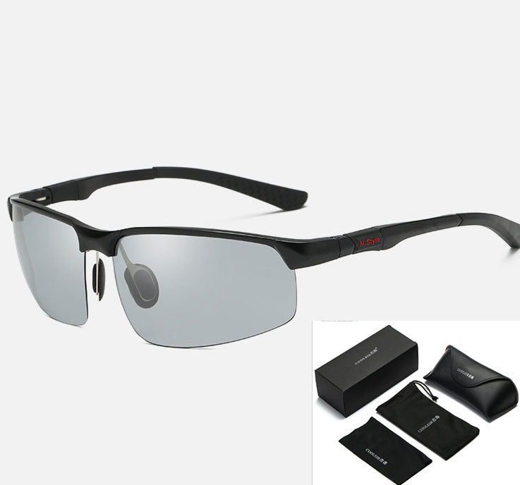Photochromic Sunglasses Men Polarized Chameleon Glasses Male Change Color Sun Glasses HD Day Night Vision Driving Eyewear